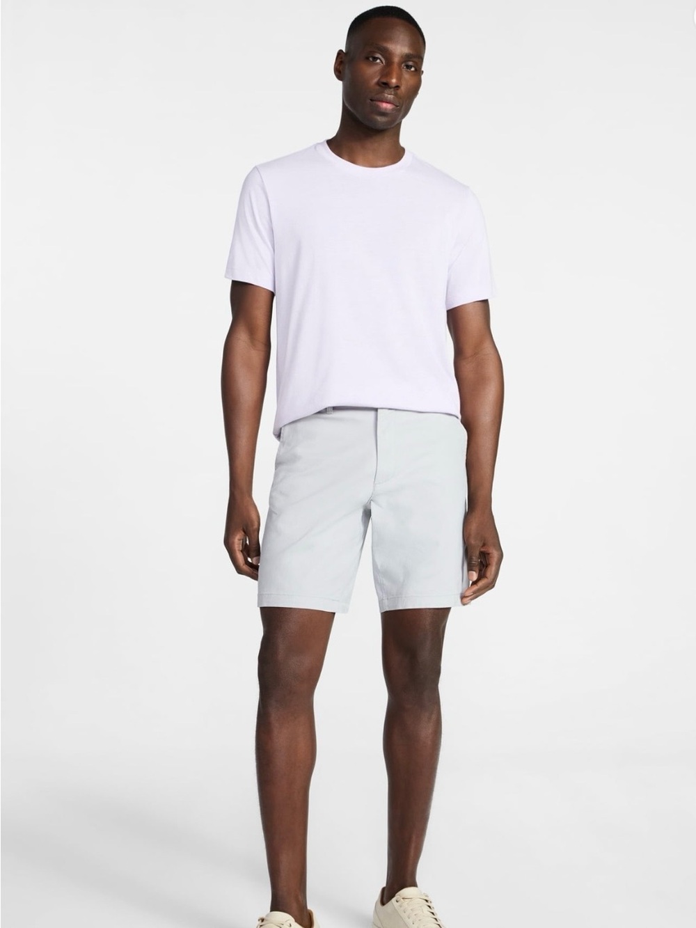 George Modern Fit Men's W30 Light Gray Casual Chino 9” Shorts
